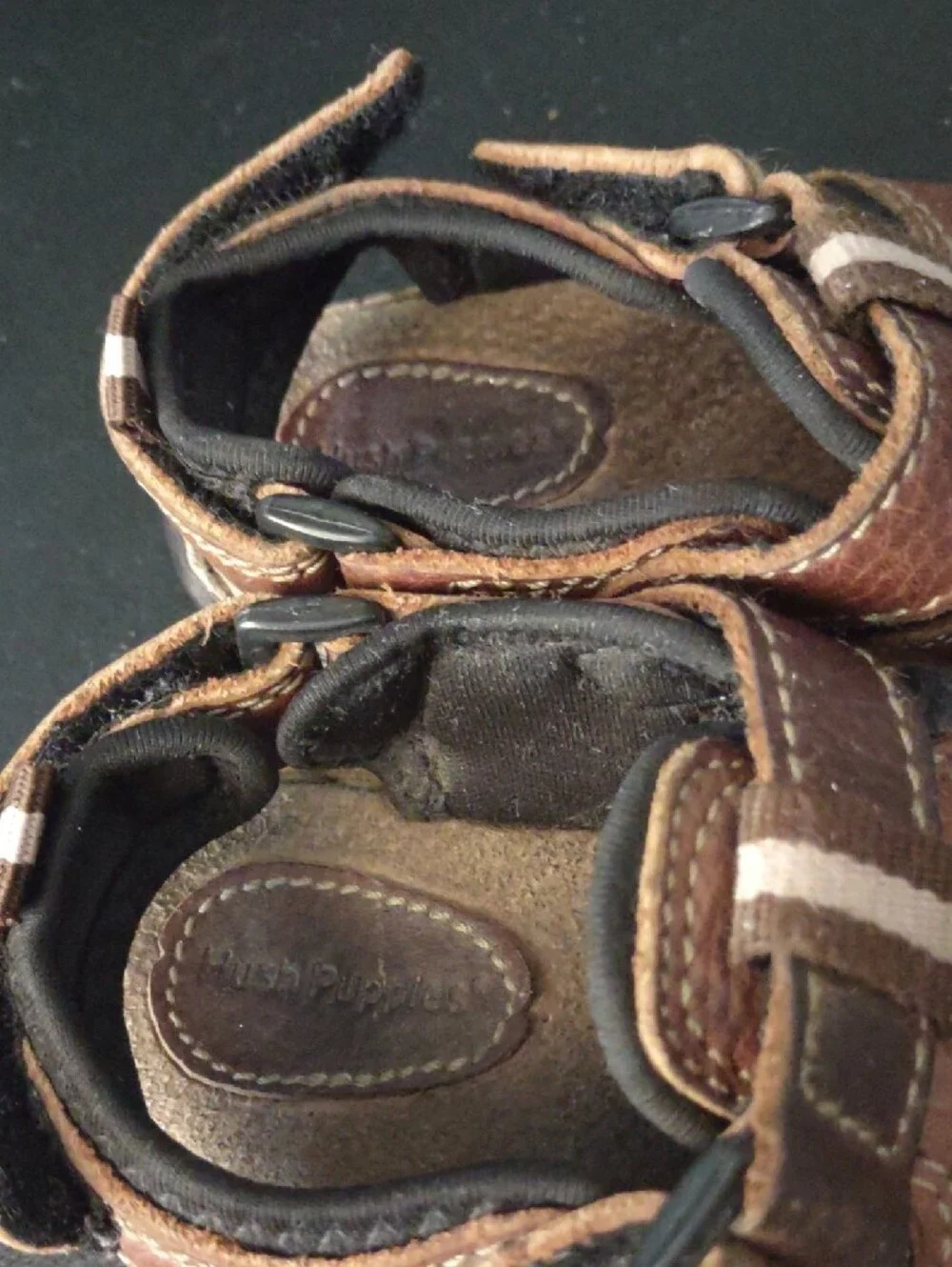 Hush Puppies Kids Brown Leather Fisherman Sandals Size 10 W